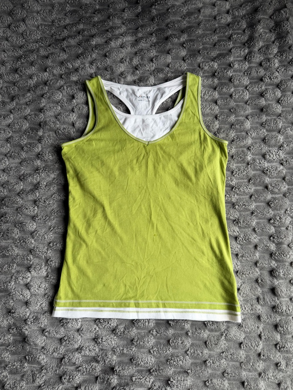 Green Layered Tank Top Racerback